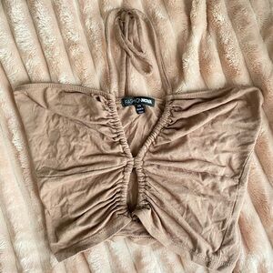 Brown crop top